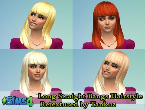 Tankuz - Long Straight Bangs Hairstyle Retextured