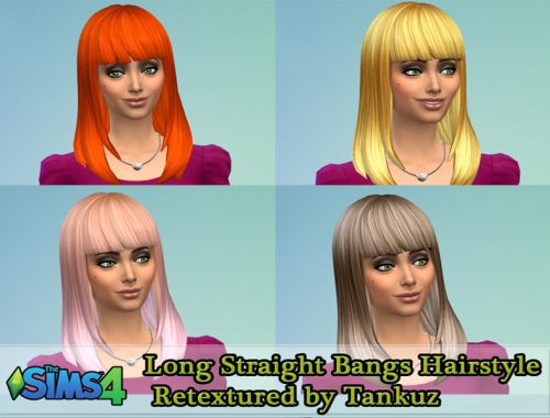 Tankuz - Long Straight Bangs Hairstyle Retextured