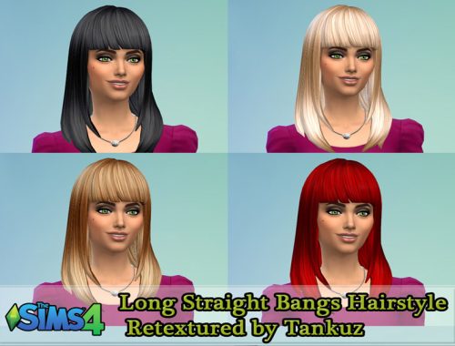 Tankuz - Long Straight Bangs Hairstyle Retextured