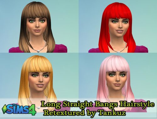 Tankuz - Long Straight Bangs Hairstyle Retextured