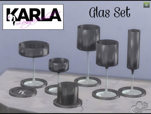 Glasses Set 'KL' Coaster