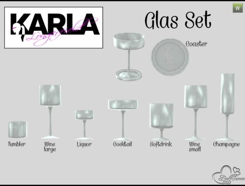 Glasses Set 'KL' Coaster