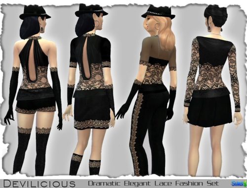 Dramatic Elegant Lace Set