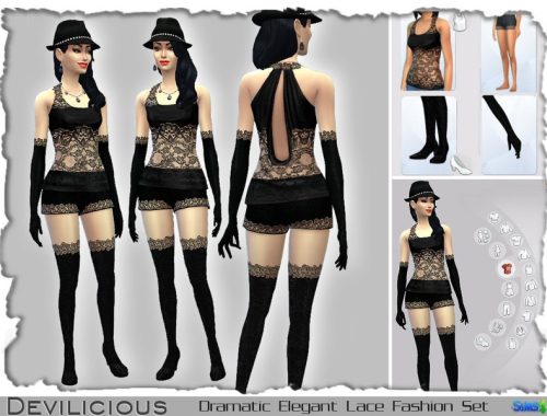 Dramatic Elegant Lace Set