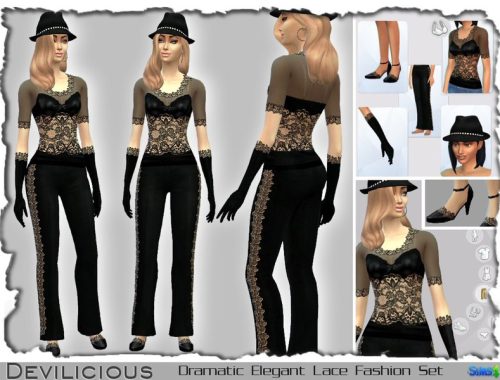 Dramatic Elegant Lace Set