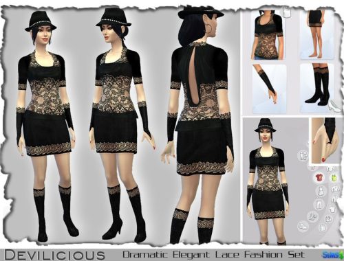 Dramatic Elegant Lace Set