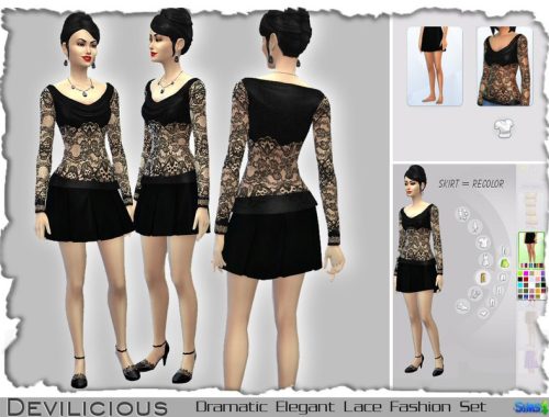 Dramatic Elegant Lace Set