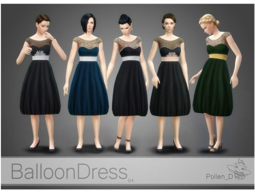 Balloon Style Dress 04
