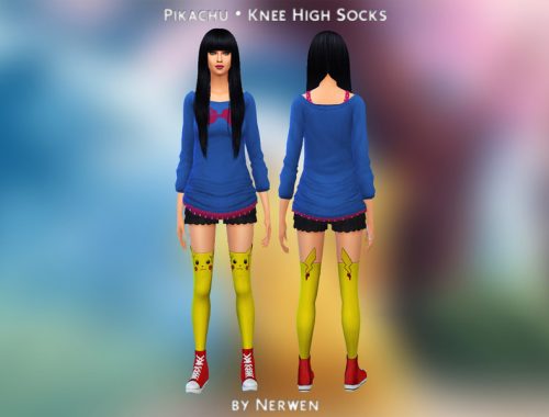 Pikachu Knee High Socks