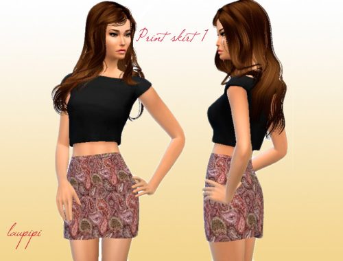 Print Skirt Set