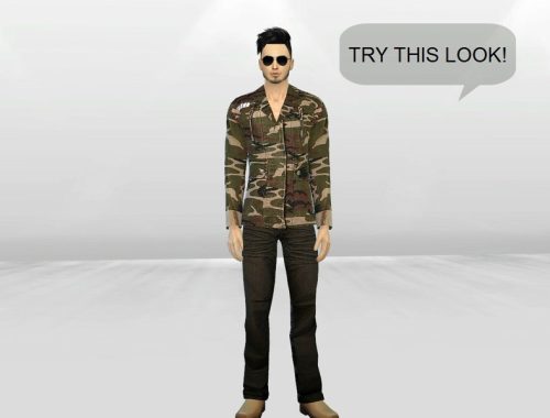 Camouflage Epaulet Loose Jacket