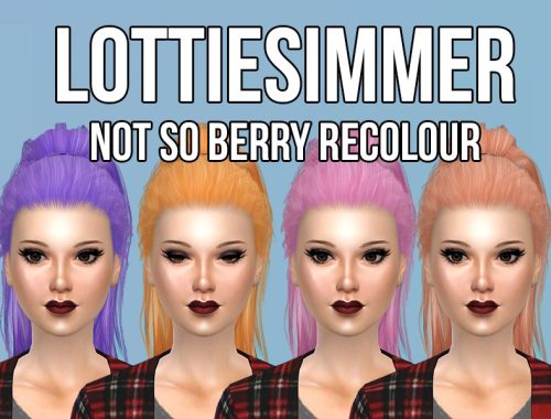 LottieSimmer - Not So Berry Hair Recolour - Mesh needed