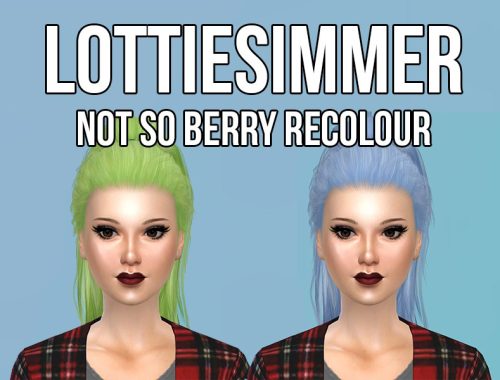 LottieSimmer - Not So Berry Hair Recolour - Mesh needed