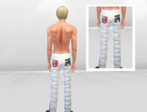Man Italy Graffiti Jeans