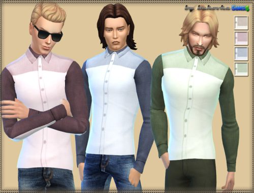 Shirt colour block & Wooyoungmi