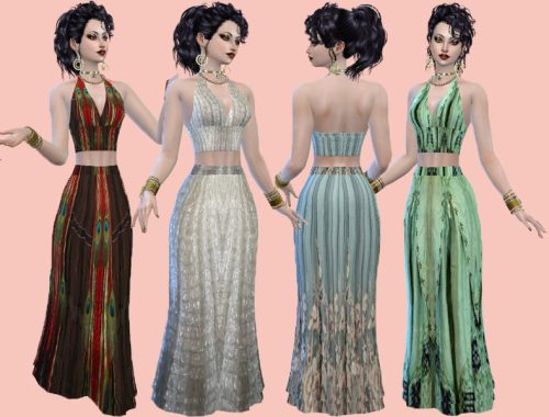 T55 Maxi skirt set