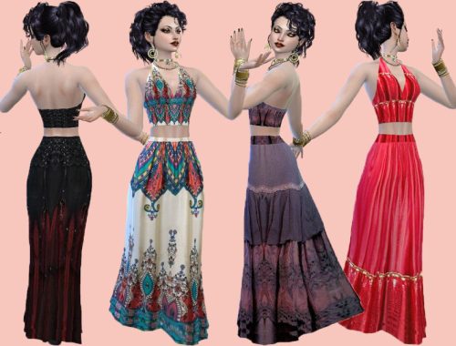 T55 Maxi skirt set
