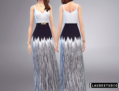 Black and White Dress with Mochino Belt