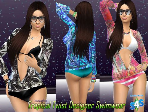 Tropical Twist Designer Swimwear