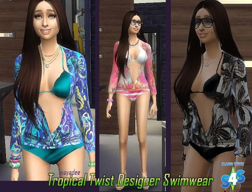 Tropical Twist Designer Swimwear