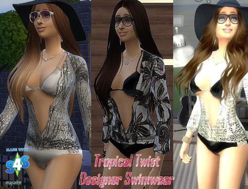 Tropical Twist Designer Swimwear