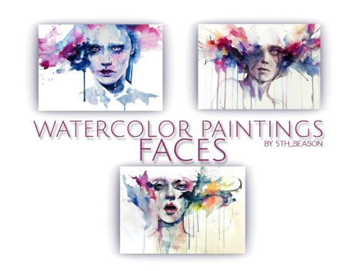 Watercolor paintings FACES