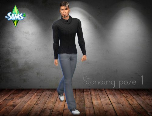 5 Male Standing Poses Set