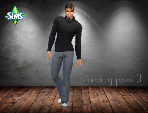 5 Male Standing Poses Set