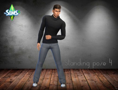 5 Male Standing Poses Set