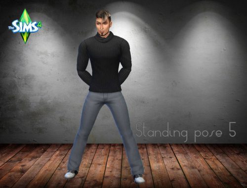 5 Male Standing Poses Set