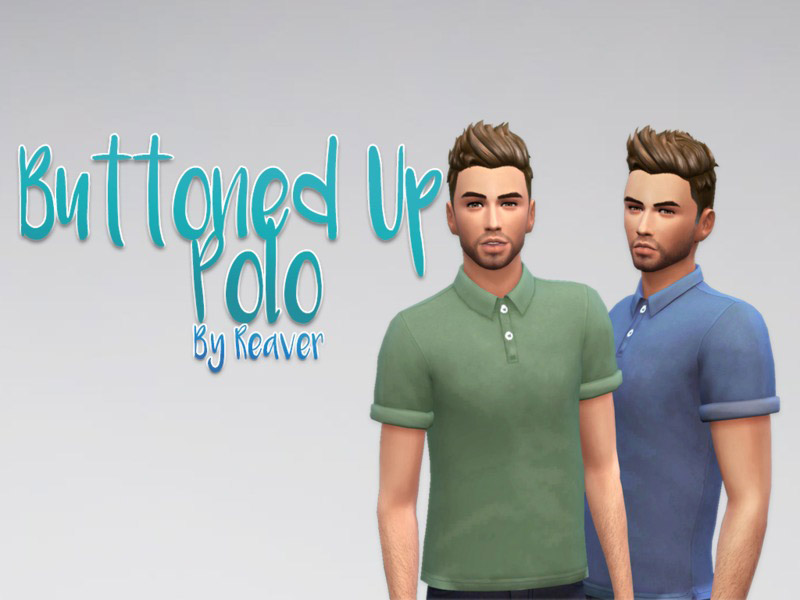 Buttoned Up Polo By Reaver (Sims 4) - Get to Work needed - The Sims 4 ...