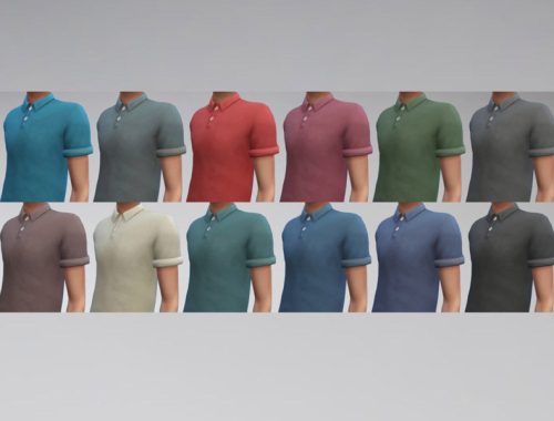Buttoned Up Polo By Reaver (Sims 4) - Get to Work needed