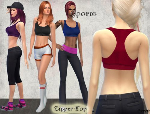 Sports Bra with Zipper