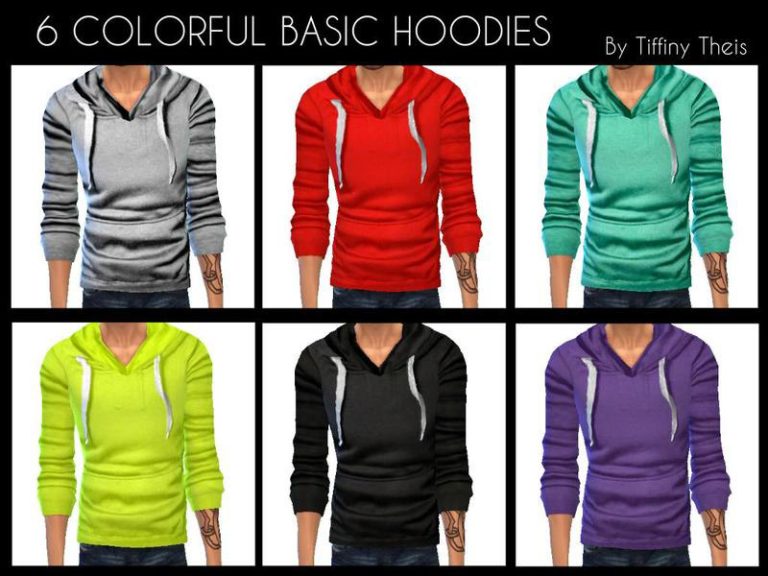 MULTIPLE basic hoodies - The Sims 4 Catalog