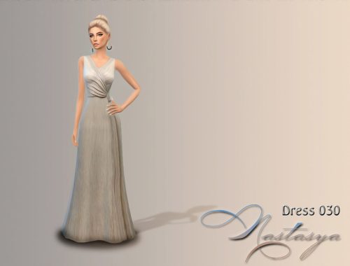 Dress Metallic V Neck Maxi 030