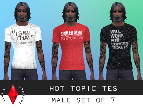 Set of 7 Hot Topic Tees