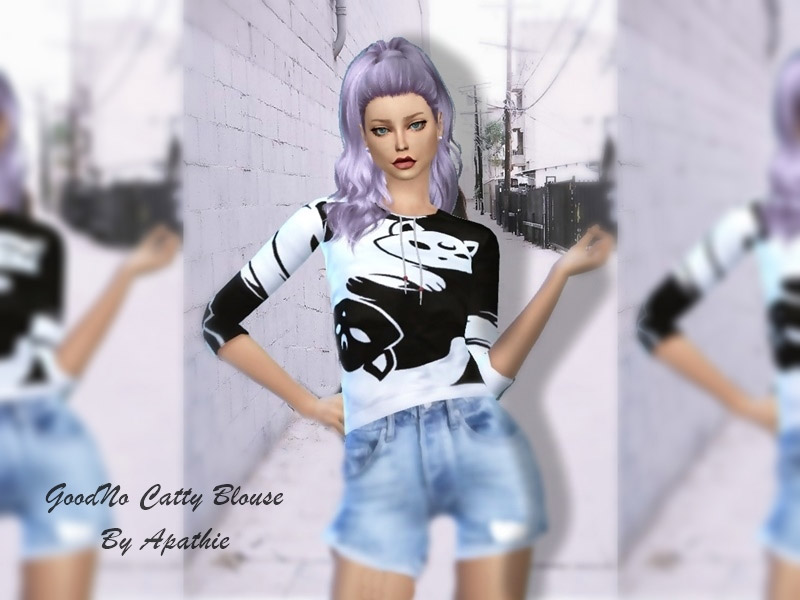 GoodNo Catty Blouse - Get to Work needed - The Sims 4 Catalog