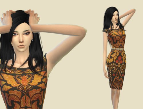 [SIMSTAILORED] Indonesian Batik Dress