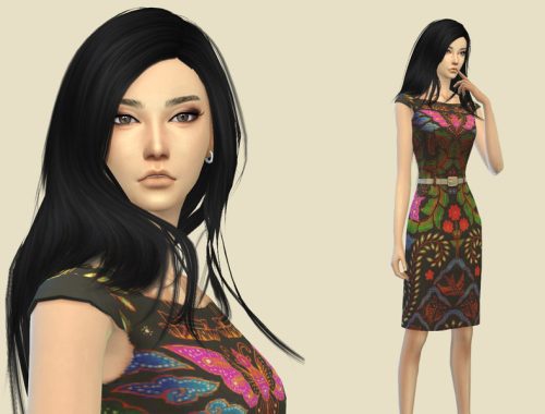 [SIMSTAILORED] Indonesian Batik Dress