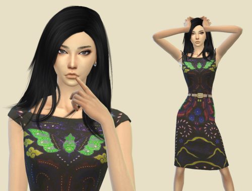 [SIMSTAILORED] Indonesian Batik Dress