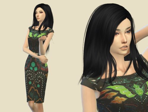 [SIMSTAILORED] Indonesian Batik Dress