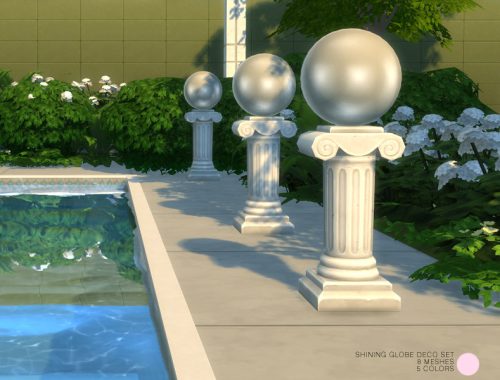 Shining Globe Deco Sculpture Set