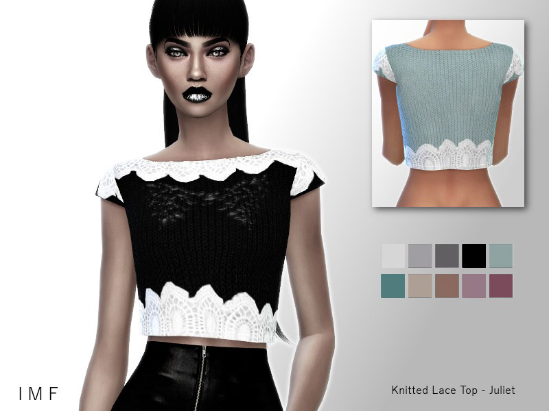 IMF Knitted Lace Top - Juliet - The Sims 4 Catalog