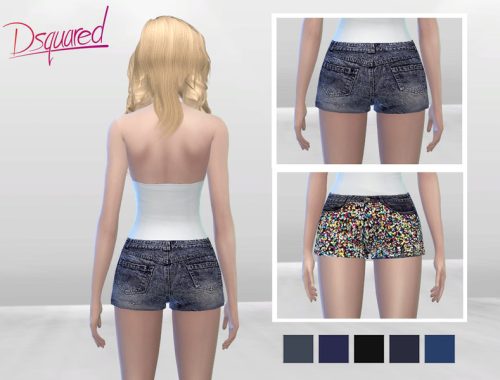 MultiColor Candy Denim Short