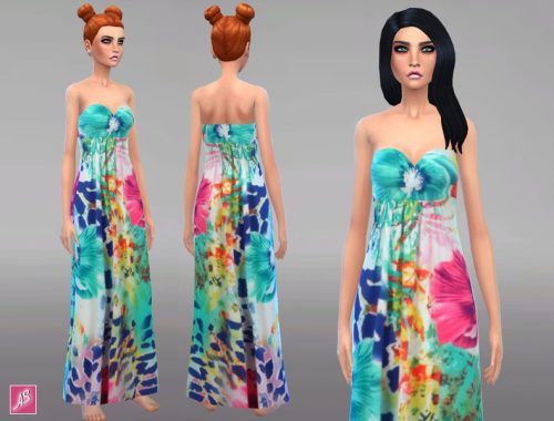 Printed Maxi Dress Set