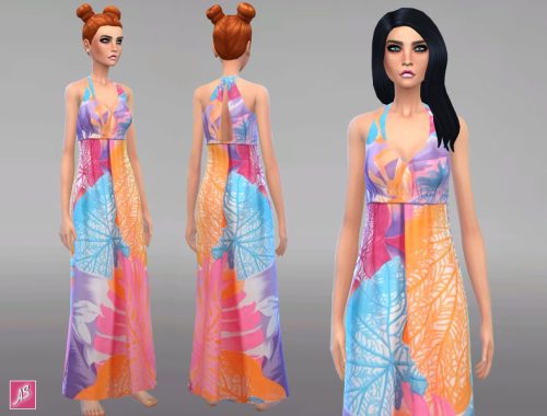 Printed Maxi Dress Set