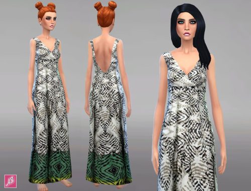 Printed Maxi Dress Set