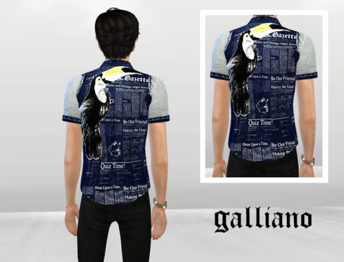 Thorn Bird Denim Vest Shirt