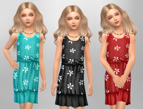 Girls Flower Polka Dots