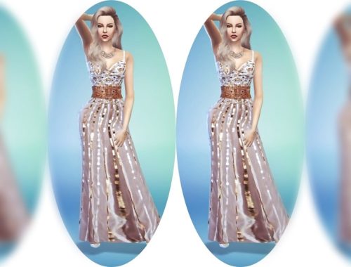 Riichie Gold Dress
